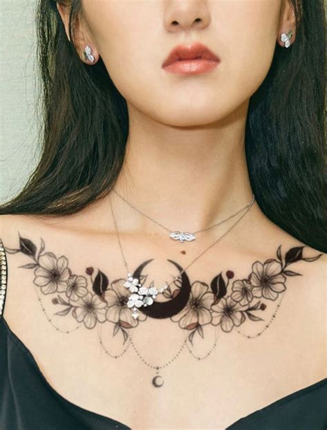 small female cute chest tattoos|60 Best Chest Tattoos For Women (2022)